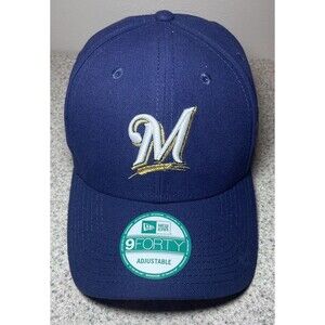 MILWAUKEE BREWERS New Era 940 Men Women Cap Game The League Blue Adjustable Hat